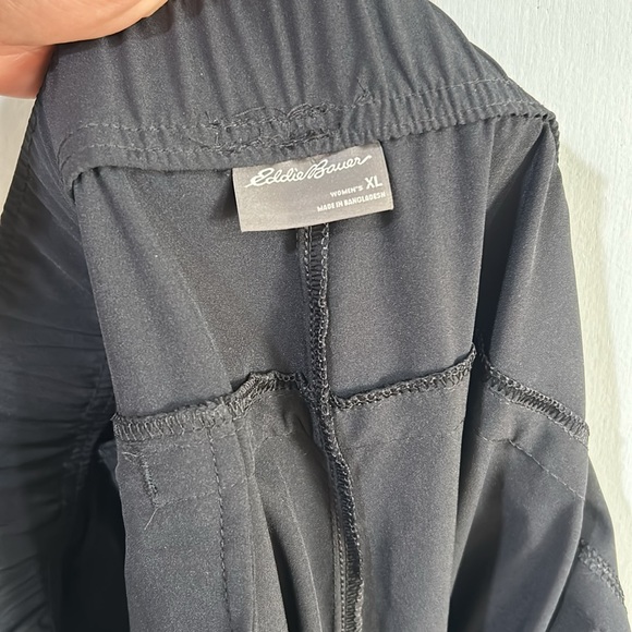 EDDIE BAUER WOMENS HIGH RISE TRAVELER PANTS ATHLETIC BLACK SIZE XL - Picture 11 of 12